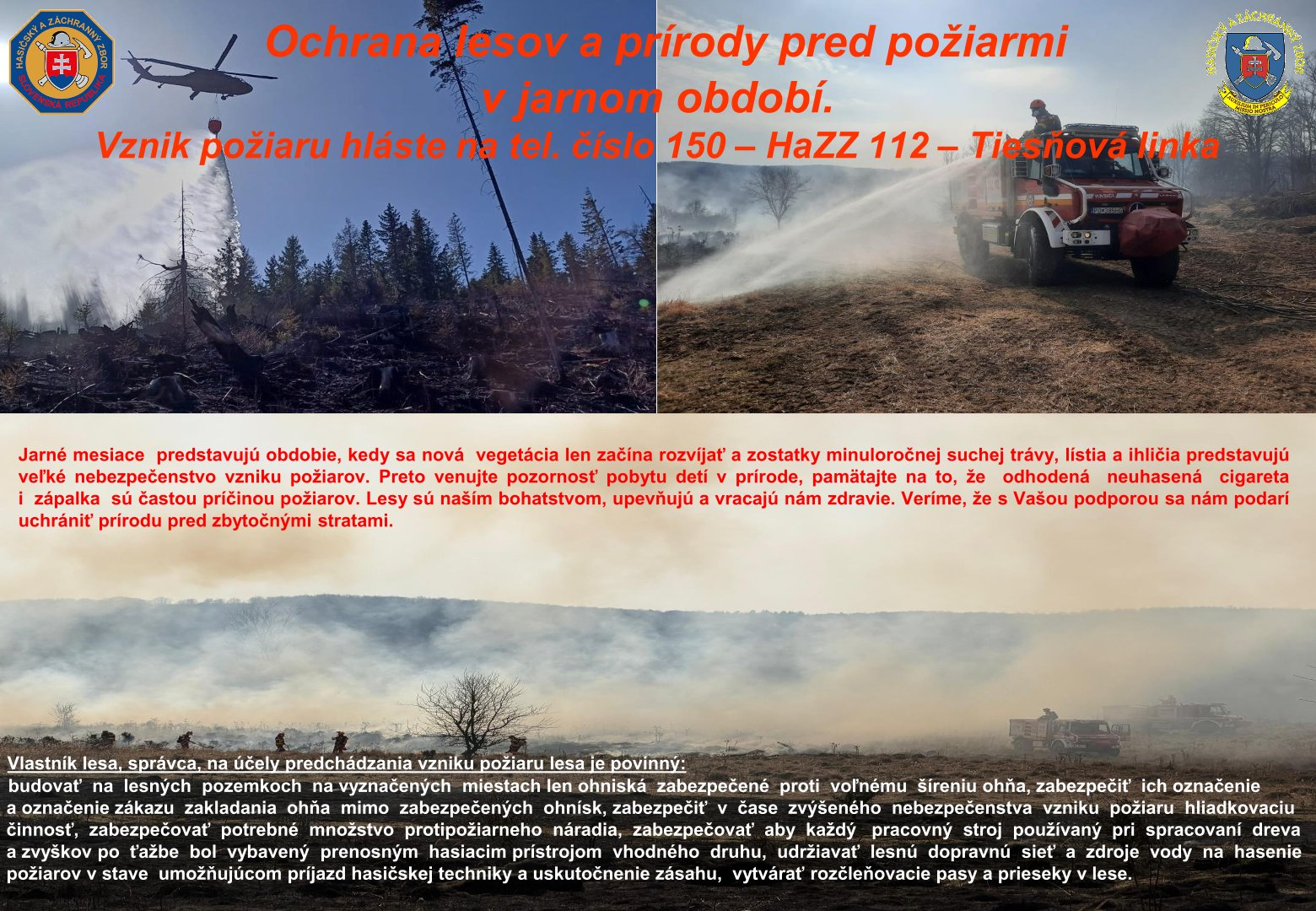 Fotka - Ochrana lesov a prírody pred požiarmi v jarnom období