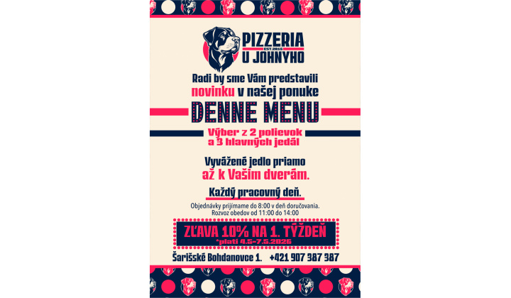 Fotka - Novinka v ponuke DENNÉ MENU